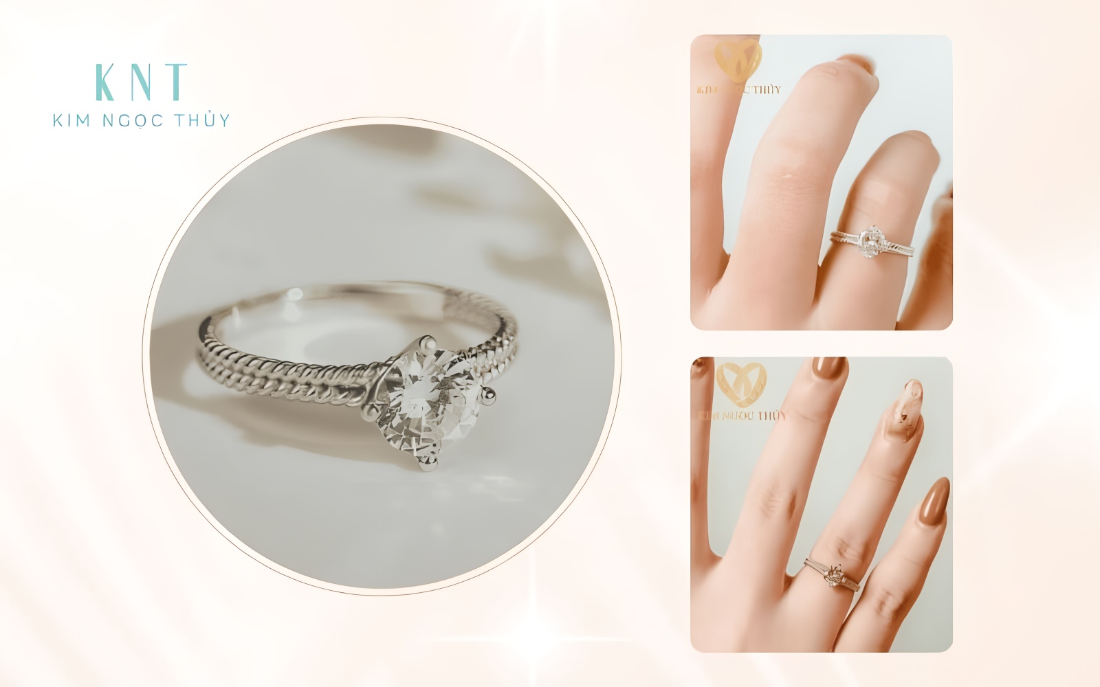 Đặc trưng của kiểu dáng Solitaire là chỉ có một viên đá chủ duy nhất được đính trên đai nhẫn