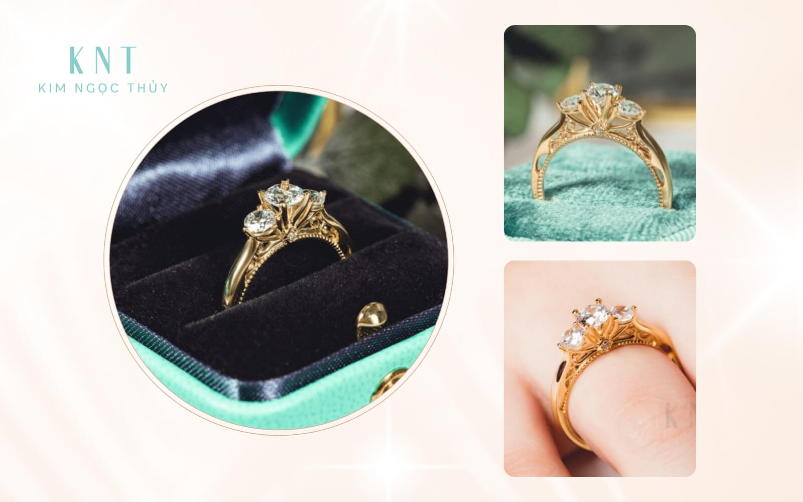 Nhẫn Three-Stone: Gói trọn câu chuyện tình yêu từ quá khứ, hiện tại đến tương lai