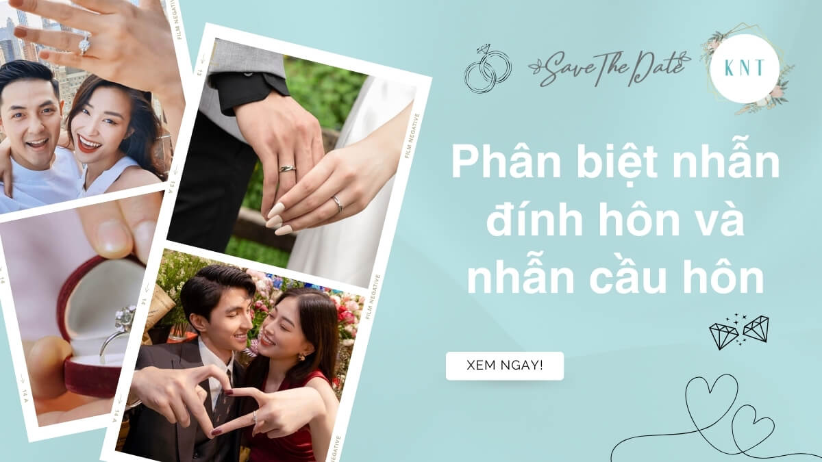 phân biệt nhẫn cầu hôn và nhẫn đính hôn