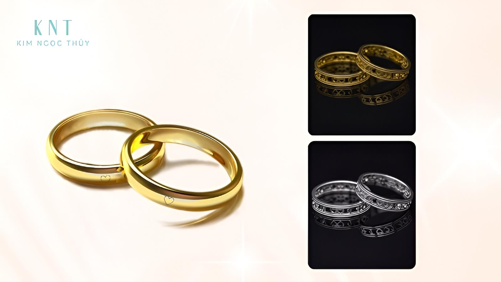 Nhẫn cưới khắc ký tự đặc biệt cũng là một trong những ý tưởng độc đáo