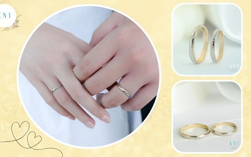 Bạn nên chọn mua nhẫn cưới vàng 18K bởi ưu điểm về độ bền, chống trầy xước tốt