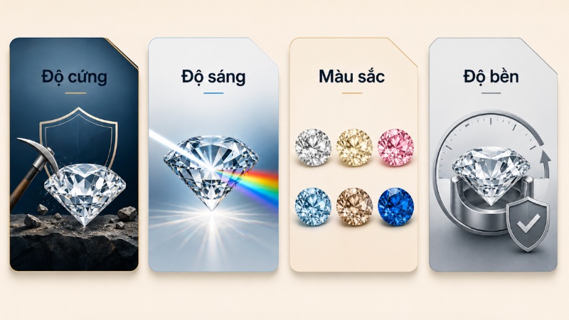 4 đặc điểm chính của kim cương