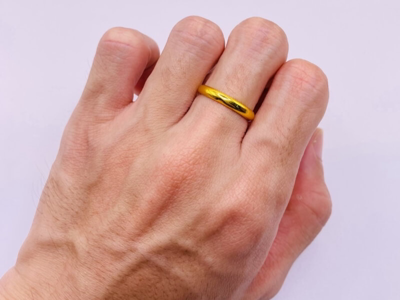 Mẫu nhẫn vàng nam 9999 1 chỉ kiểu dáng cơ bản