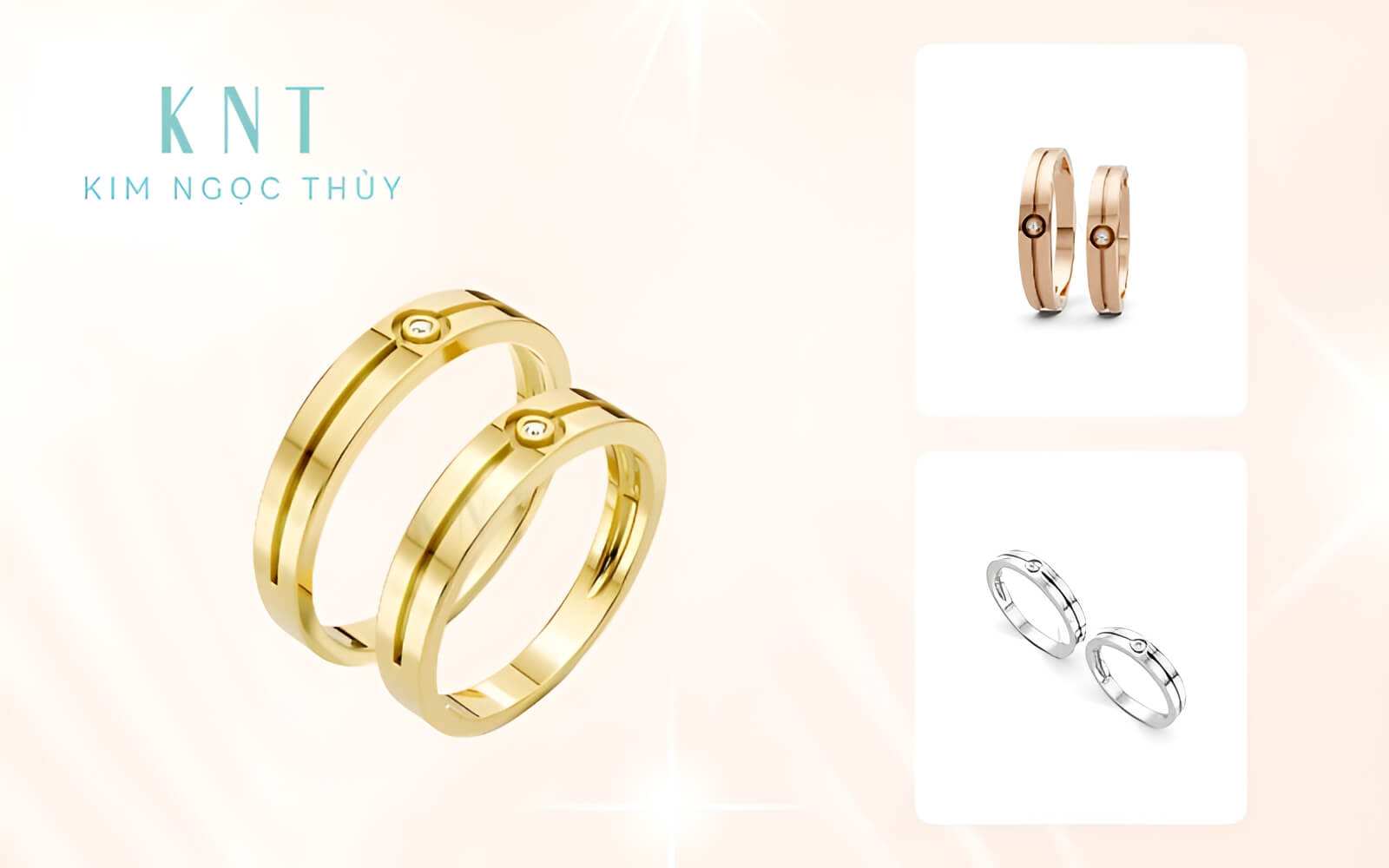 Chỉ một viên đá nhỏ được đính tinh tế cũng đủ làm chiếc nhẫn trơn trở nên đặc biệt và thu hút