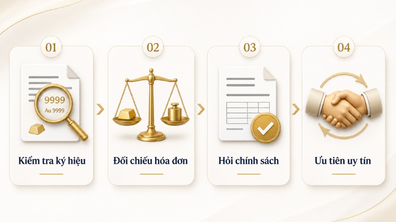Các tiêu chí cần kiểm tra khi mua vàng 9999