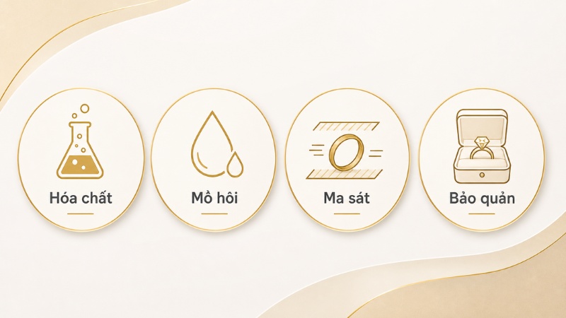 Các yếu tố ảnh hưởng đến độ bền màu của vàng tây