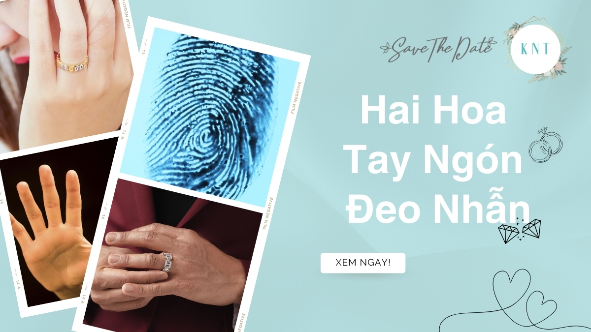 Hai hoa tay ngón tay đeo nhẫn