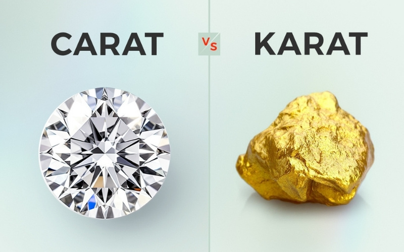 Tránh nhầm lẫn Karat (độ tinh khiết) và Carat (trọng lượng).
