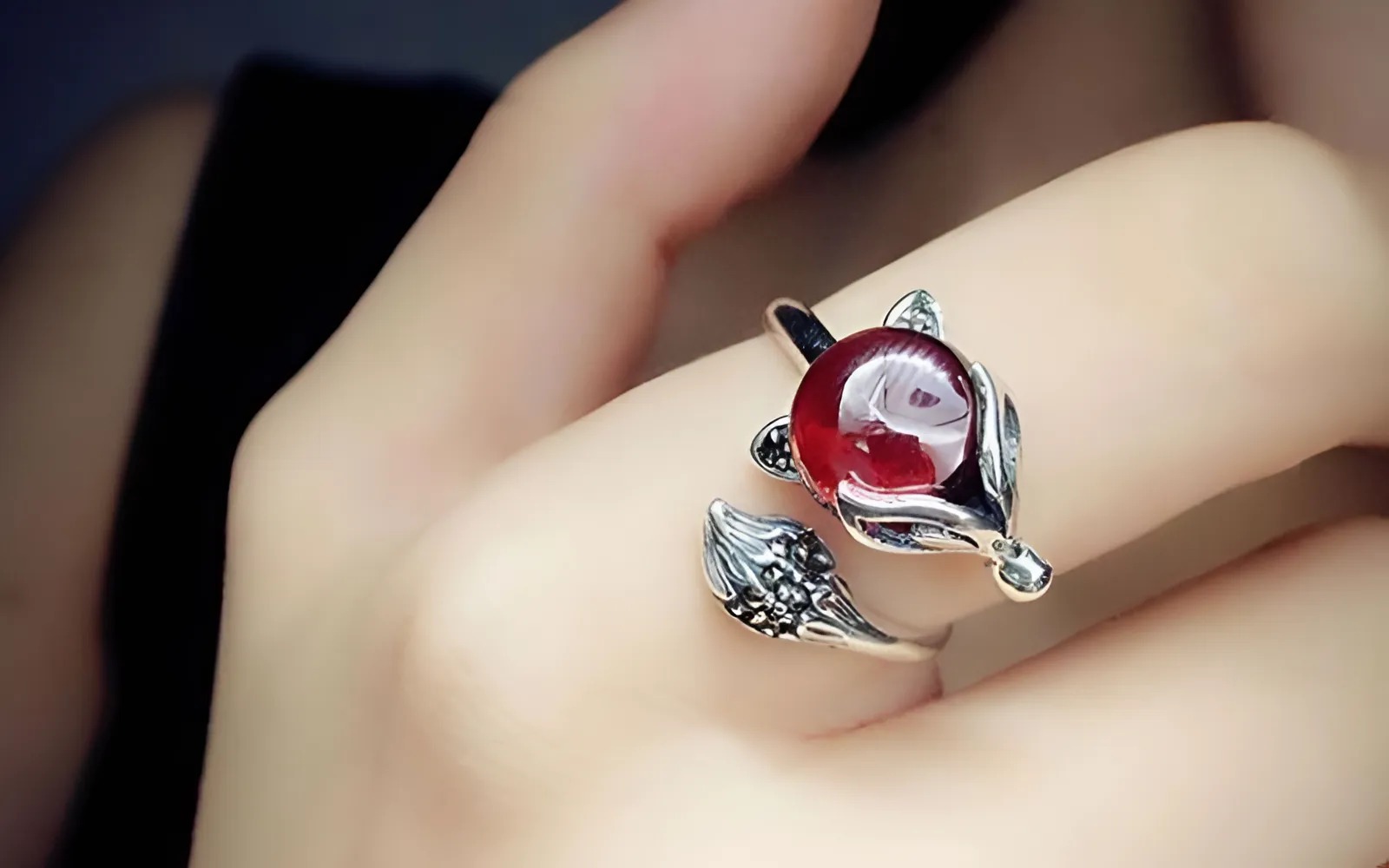 Nhẫn nữ mệnh Hỏa: Chọn kiểu dáng có điểm nhấn đá phong thủy hợp mệnh.