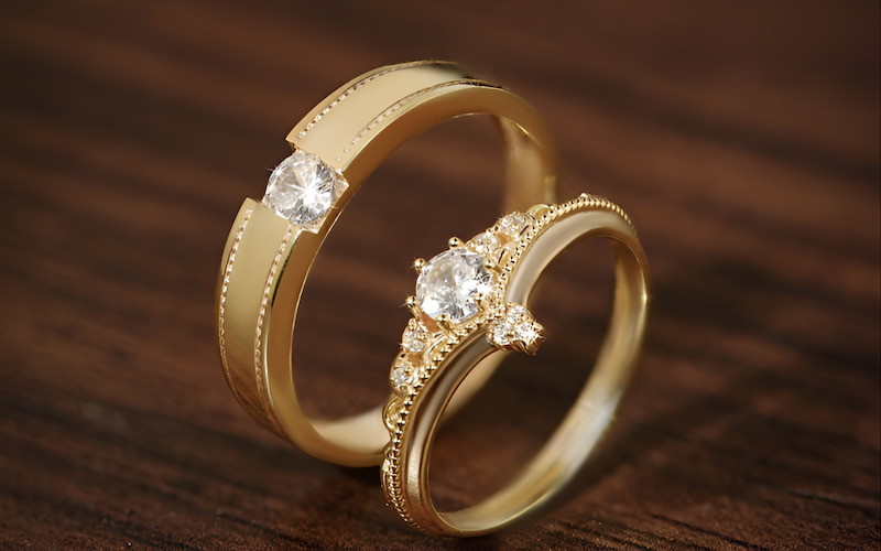 Nhẫn đính đá nhỏ tỏa sáng nhẹ nhàng đầy tinh tế