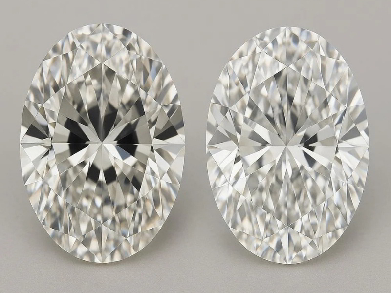 Hiệu ứng nơ (bowtie) trên kim cương pear.