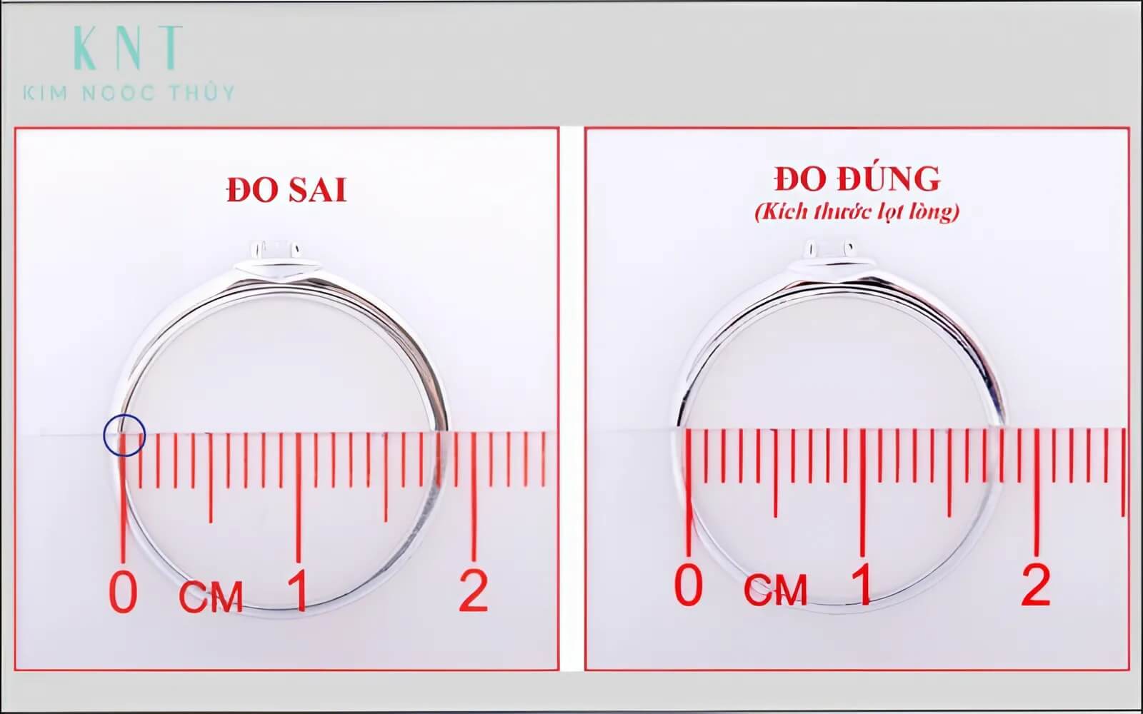 Đảm bảo rằng chiếc nhẫn không quá chật, cũng không quá rộng để tránh đau ngón tay đeo nhẫn