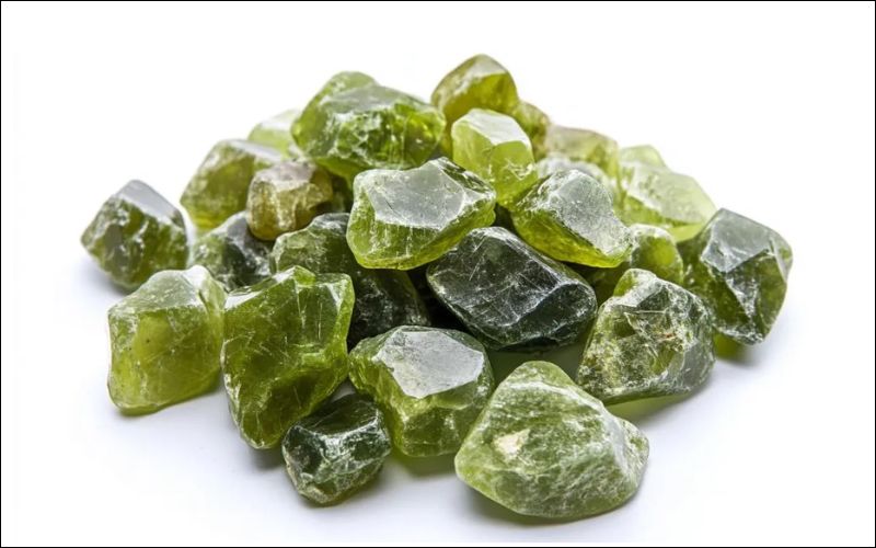 Đá Peridot thô là một biến thể của khoáng vật Olivine.