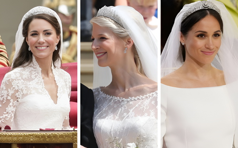 Vương miện là món phụ kiện không thể thiếu của các cô dâu hoàng gia