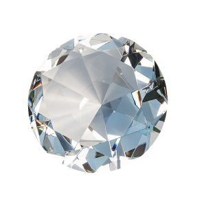 Viên kim cương có góc chụp từ trên xuống