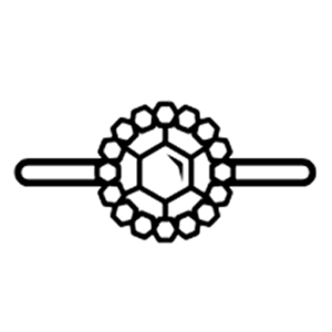 Icon viên kim cương được chạm khắc hình bông hoa