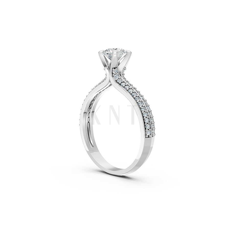 Nhẫn đính hôn R350 phù hợp với nhiều kiểu dáng tay