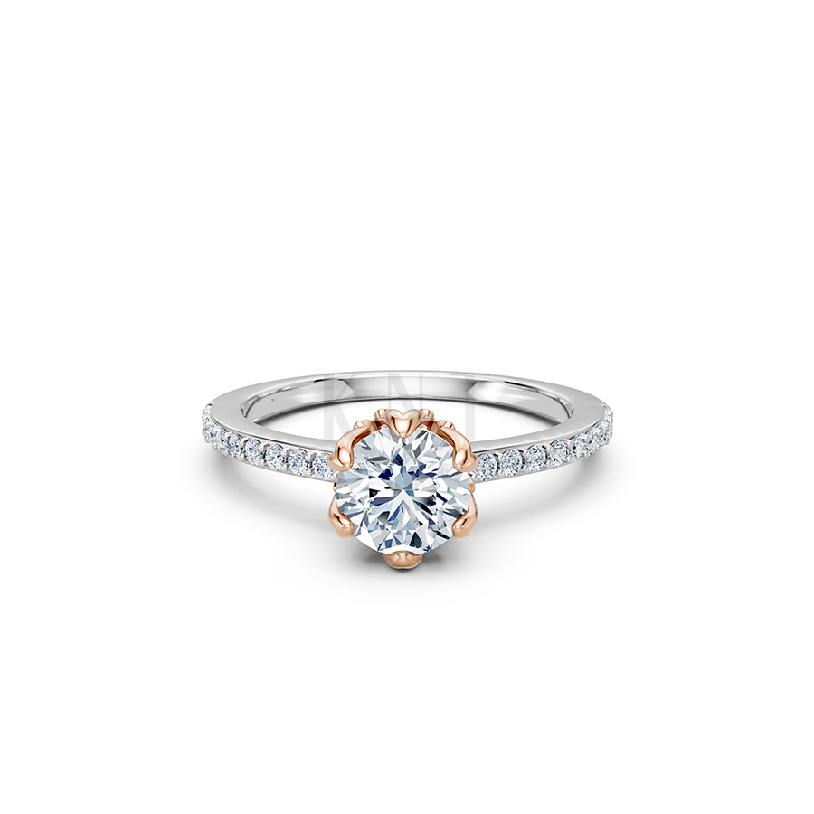 Nhẫn đính hôn R433 thiết kế phối màu độc đáo