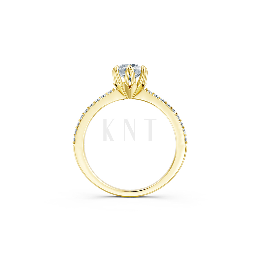 Nhẫn đính hôn R433 bản nhẫn thanh mảnh thoải mái khi đeo