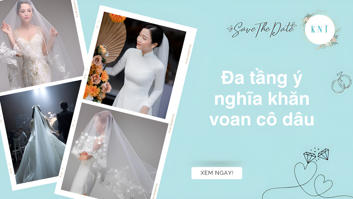 Đa tầng ý nghĩa khăn voan cô dâu