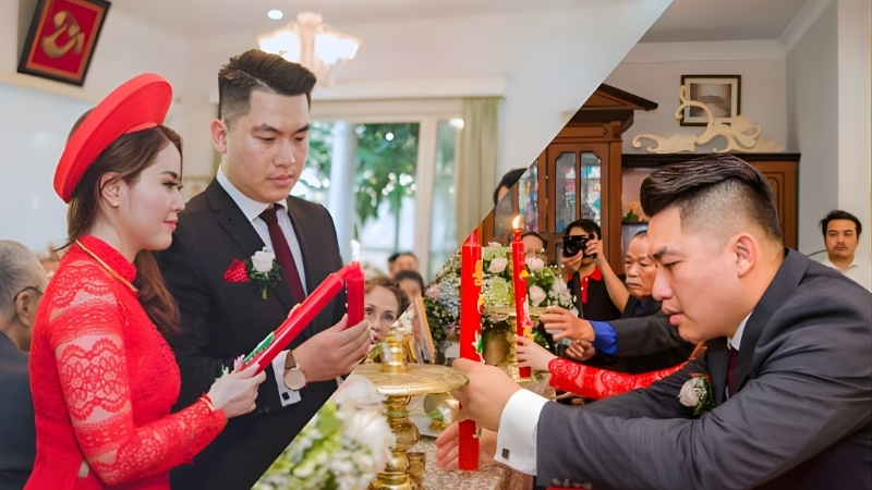 Ở miền Nam, đặc biệt miền Tây, lễ lên đèn là nghi thức quan trọng trong đám cưới