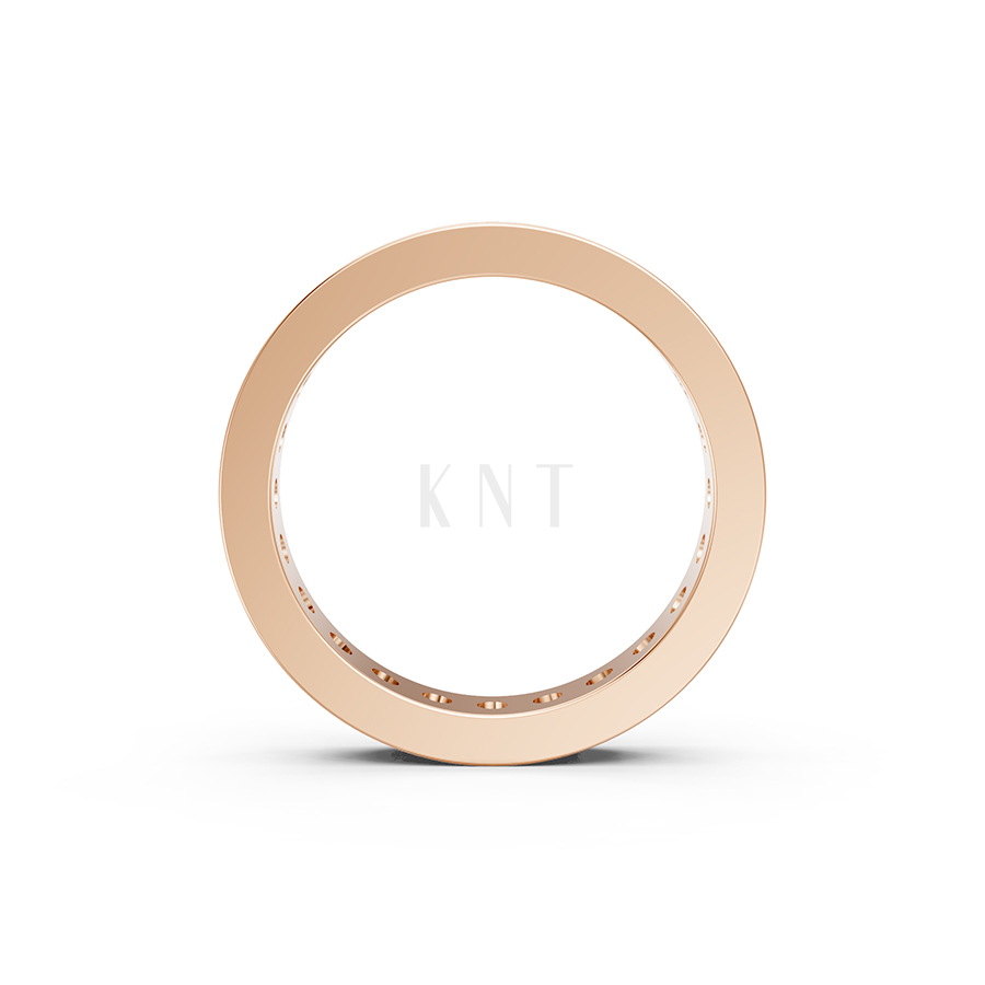 Nhẫn vĩnh cửu VC1 màu vàng hồng Rose Gold vàng đẹp, họa tiết hình học, độc đáo