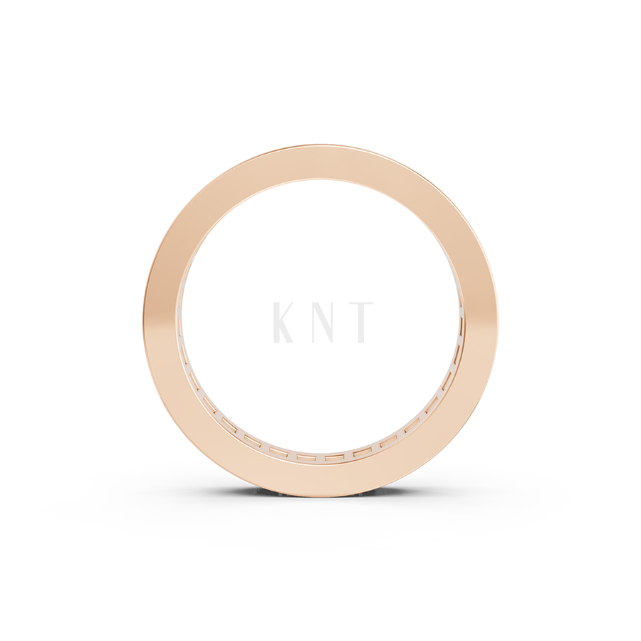 Nhẫn vĩnh cửu VC2 màu vàng hồng Rose Gold vàng đẹp, họa tiết hình học, độc đáo