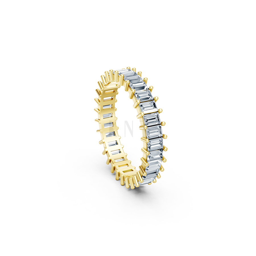 Nhẫn vĩnh cửu VC4 màu Vàng Gold vàng 10K/14K/18K/607 đính đá nhỏ, thanh lịch