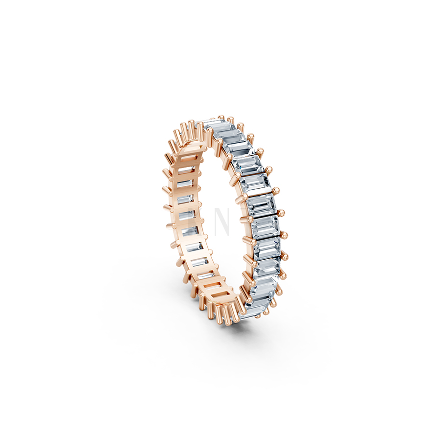 Nhẫn vĩnh cửu VC4 màu vàng hồng Rose Gold vàng đẹp, họa tiết hình học, độc đáo