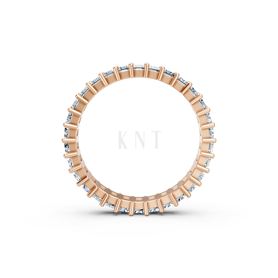 Nhẫn vĩnh cửu VC4 màu vàng hồng Rose Gold thiết kế đối xứng, phong cách, ấn tượng