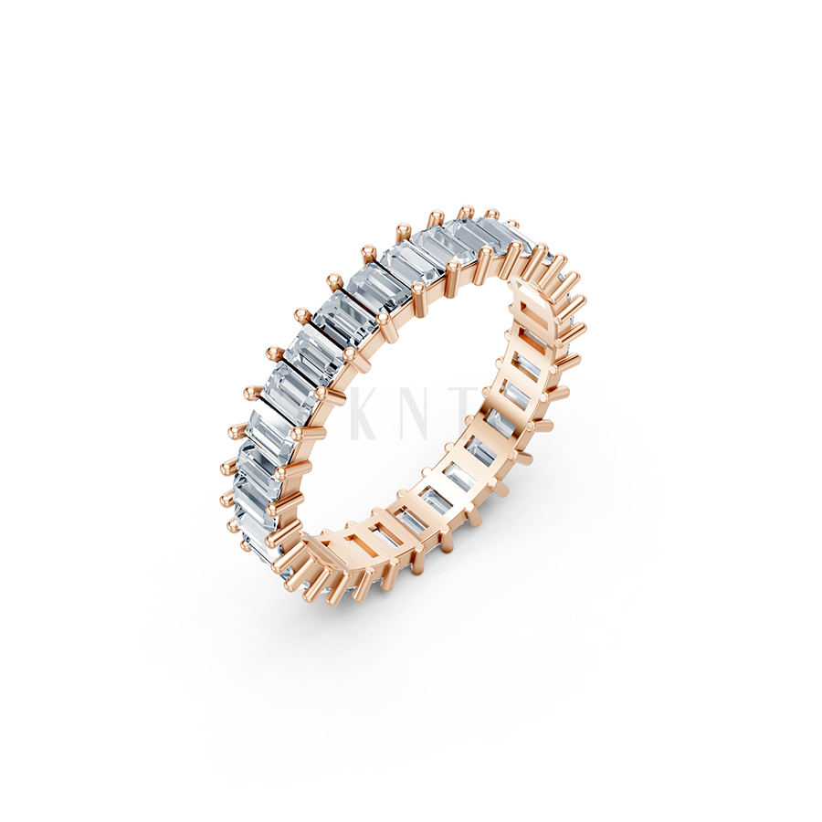 Nhẫn vĩnh cửu VC4 màu vàng hồng Rose Gold họa tiết ấn tượng, cá tính