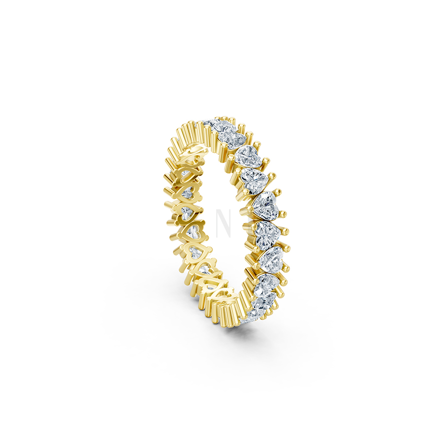 Nhẫn vĩnh cửu VC5 màu Vàng Gold vàng 10K/14K/18K/607 đính đá nhỏ, thanh lịch