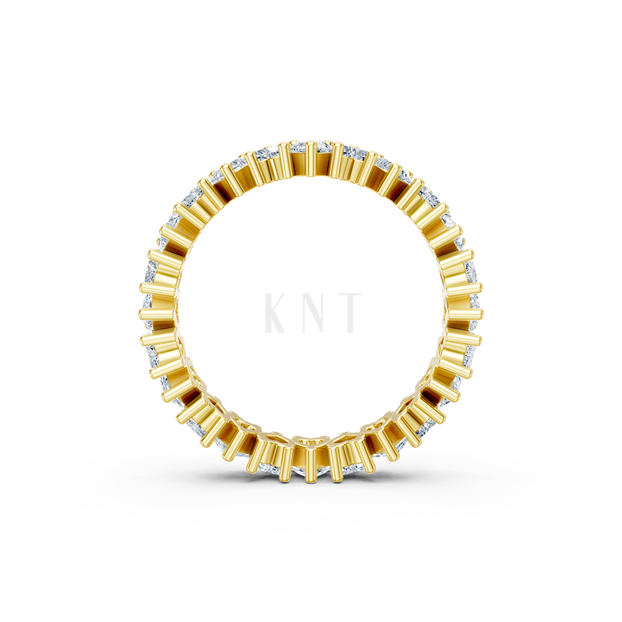 Nhẫn vĩnh cửu VC5 màu Vàng Gold đính đá trắng, thiết kế phá cách, sang trọng