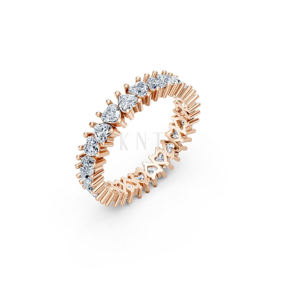 Nhẫn vĩnh cửu VC5 màu vàng hồng Rose Gold họa tiết ấn tượng, cá tính