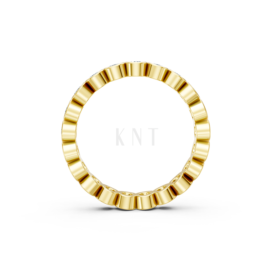 Nhẫn vĩnh cửu VC7 màu Vàng Gold vàng 10K/14K/18K/607 đính đá nhỏ, thanh lịch