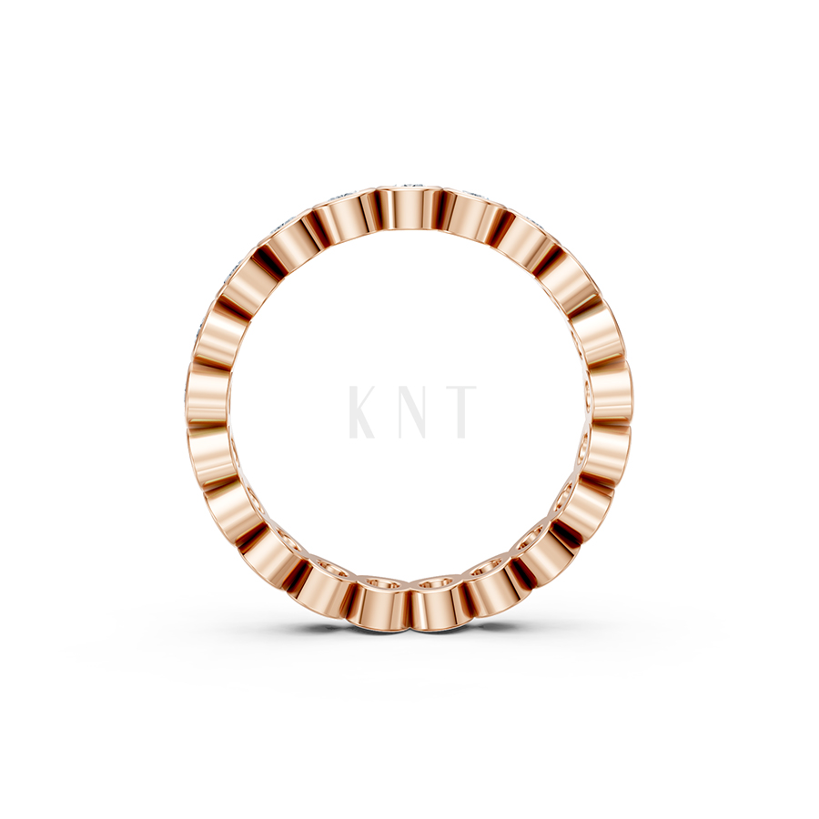 Nhẫn vĩnh cửu VC7 màu vàng hồng Rose Gold thiết kế đối xứng, phong cách, ấn tượng