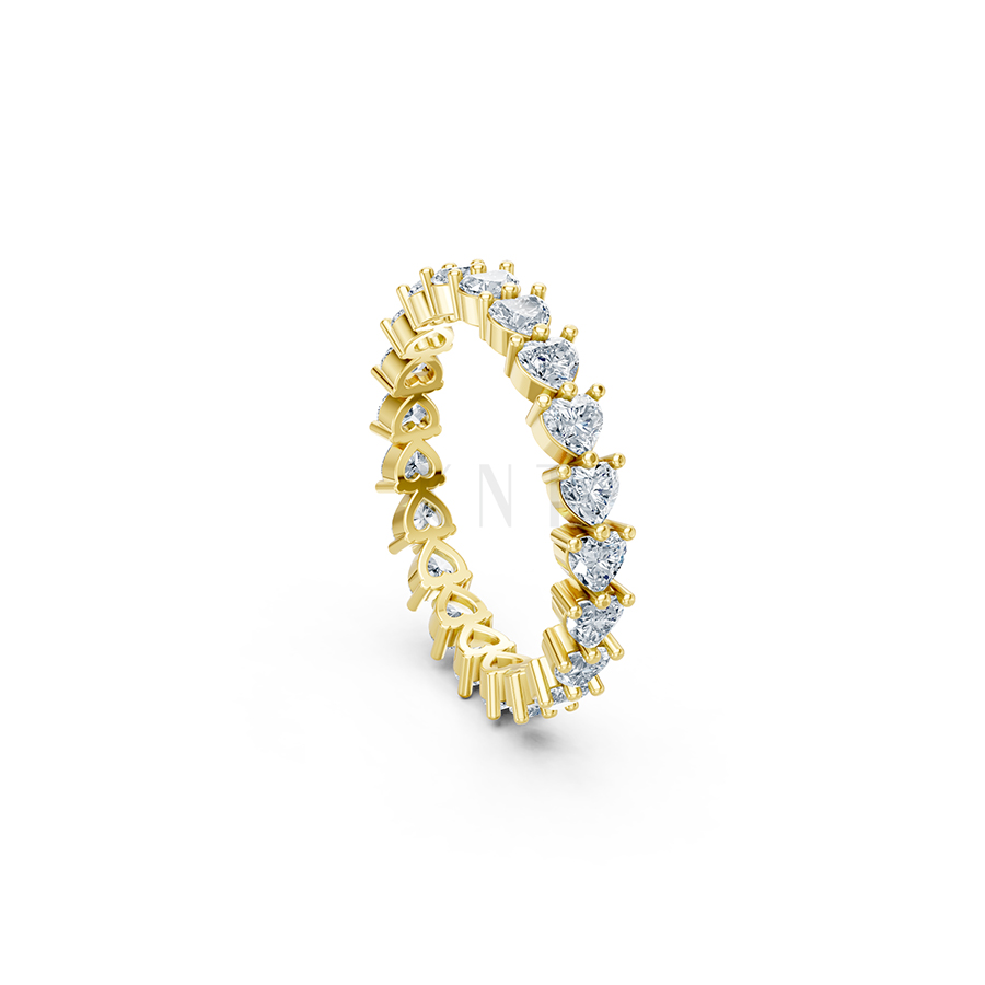 Nhẫn vĩnh cửu VC8 màu Vàng Gold mặt nhẫn chạm khắc, tinh xảo, trẻ trung