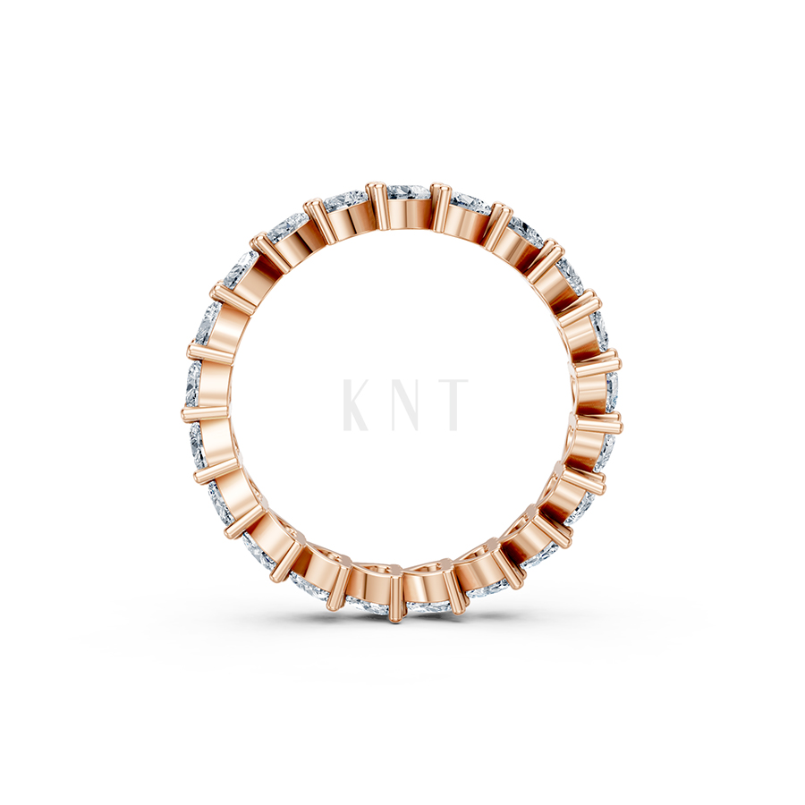 Nhẫn vĩnh cửu VC8 màu vàng hồng Rose Gold cặp đôi, phong cách trẻ trung, nổi bật