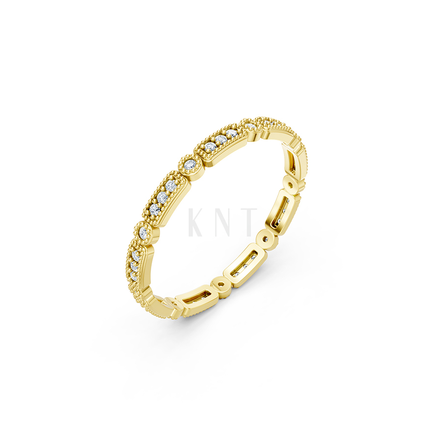 Nhẫn vĩnh cửu VC9 màu Vàng Gold thiết kế độc đáo, sang trọng