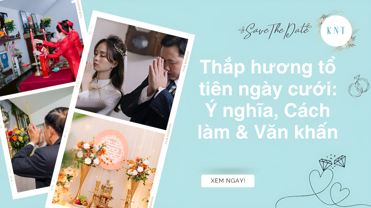 Thắp hương tổ tiên ngày cưới