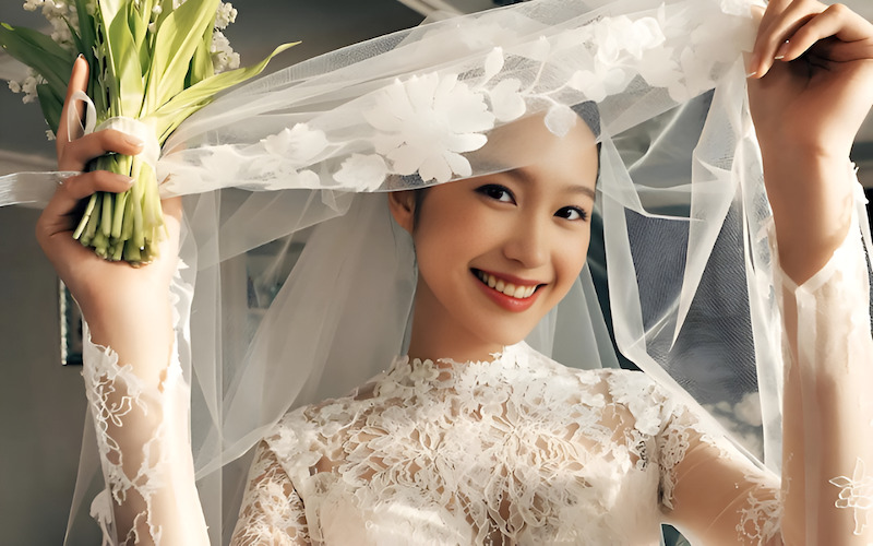 Sự đa dạng của khăn voan cô dâu hiện đại