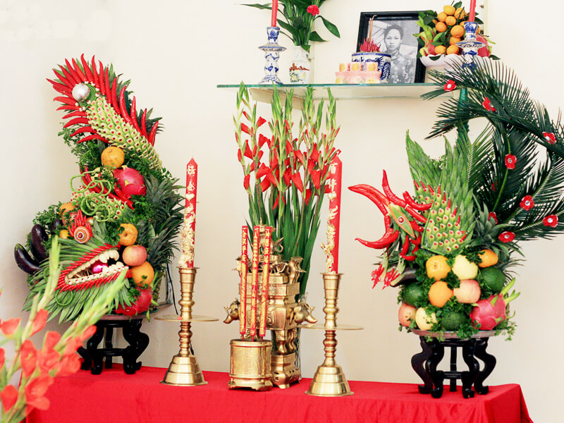 Đèn Long Phụng - Biểu tượng cưới truyền thống.