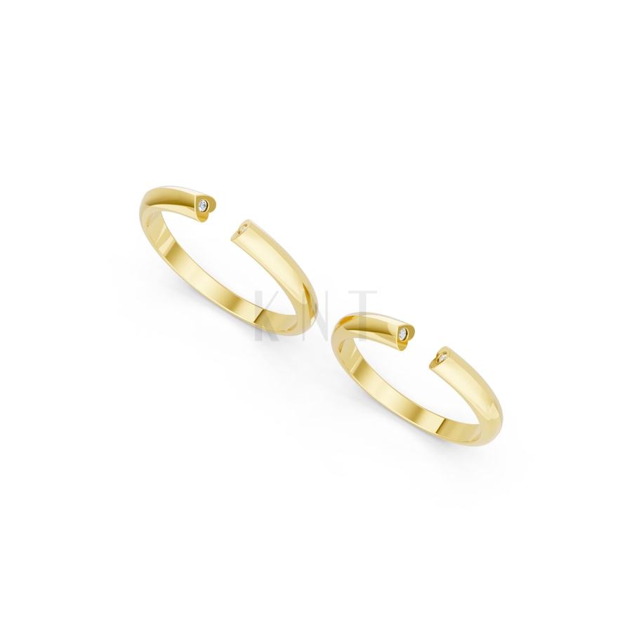 NHẪN CẶP VÀNG CV114 màu Vàng Gold thiết kế phá cách, sang trọng