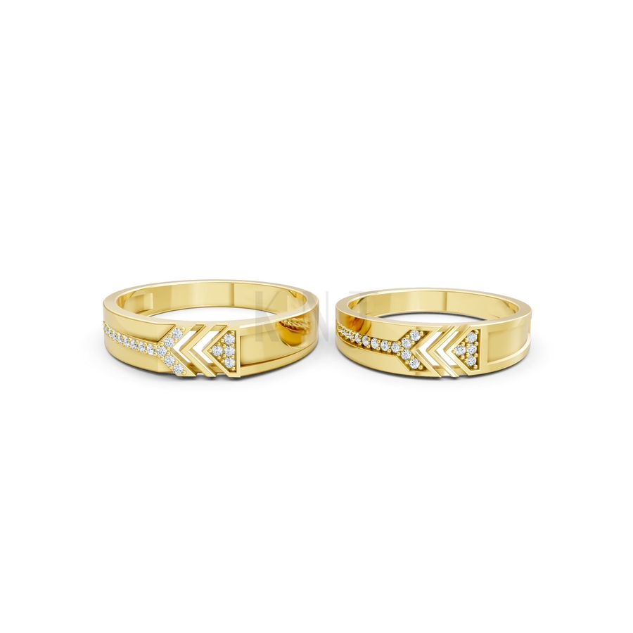 NHẪN CƯỚI A116 màu Vàng Gold thiết kế phá cách, sang trọng