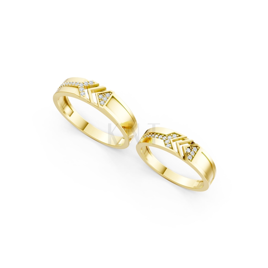 NHẪN CƯỚI A116 màu Vàng Gold thiết kế tinh xảo, độc đáo