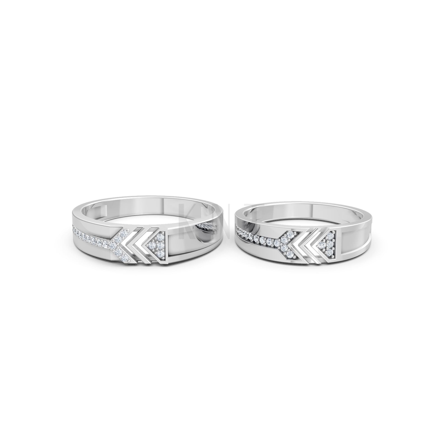 NHẪN CƯỚI A116 màu vàng trắng White Gold kiểu dáng cá tính, hiện đại