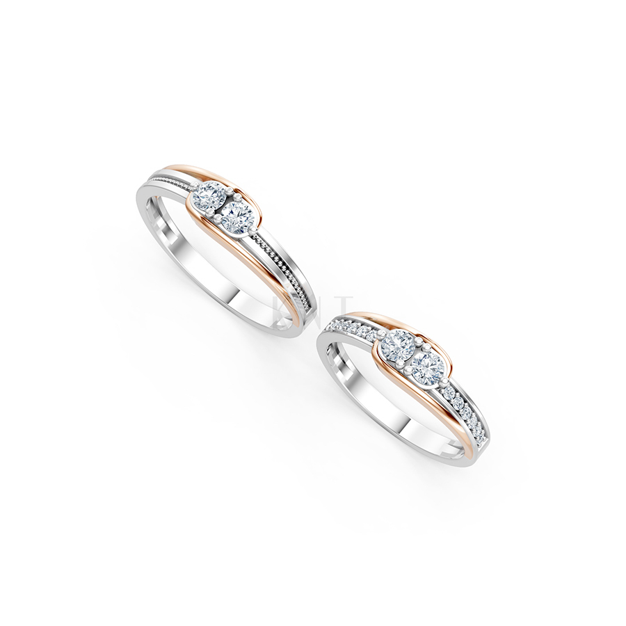 Nhẫn cưới A125 phối màu Dual Color phong cách trẻ trung, nổi bật