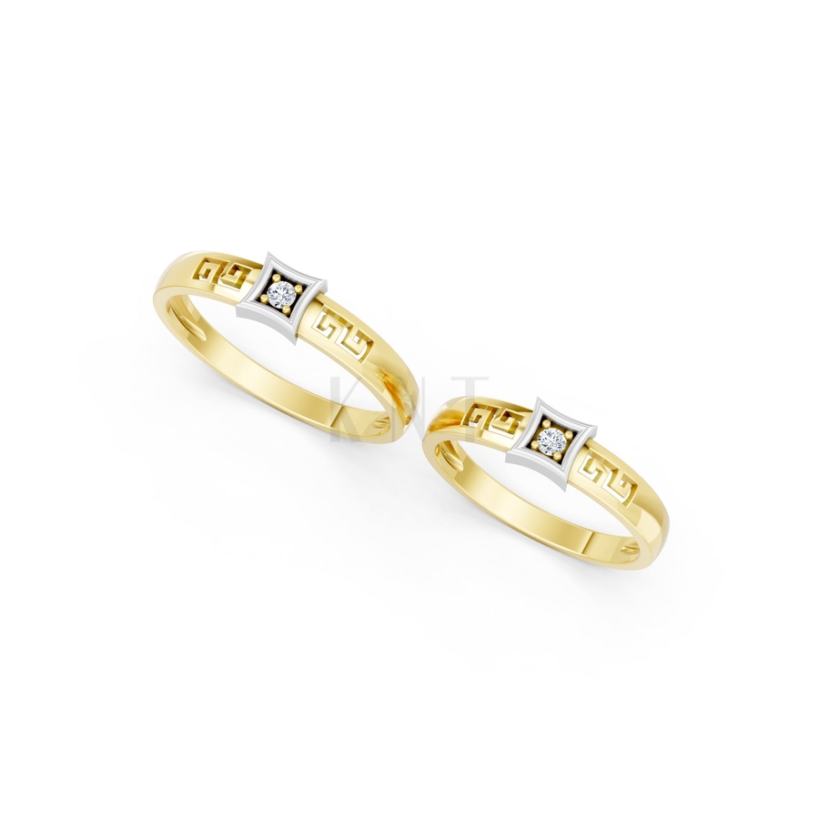 Nhẫn cưới A137 phối màu Dual Color phong cách trẻ trung, nổi bật