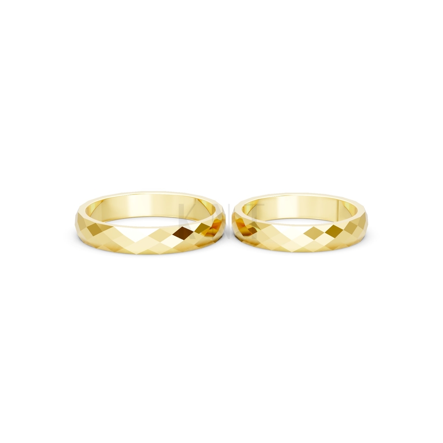 Nhẫn cưới A144 màu Vàng Gold vàng 10K/14K/18K/607 cao cấp, thanh lịch