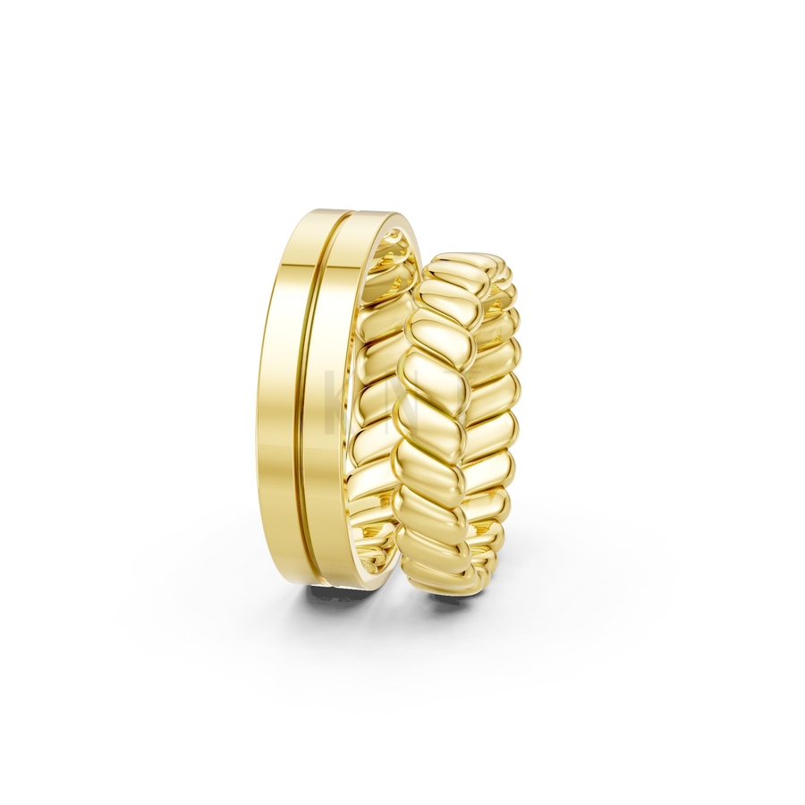 Nhẫn cưới A156 màu Vàng Gold vàng 10K/14K/18K/607 cao cấp, thanh lịch